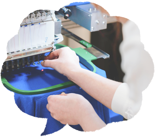 店名刺しゅう入りリボン